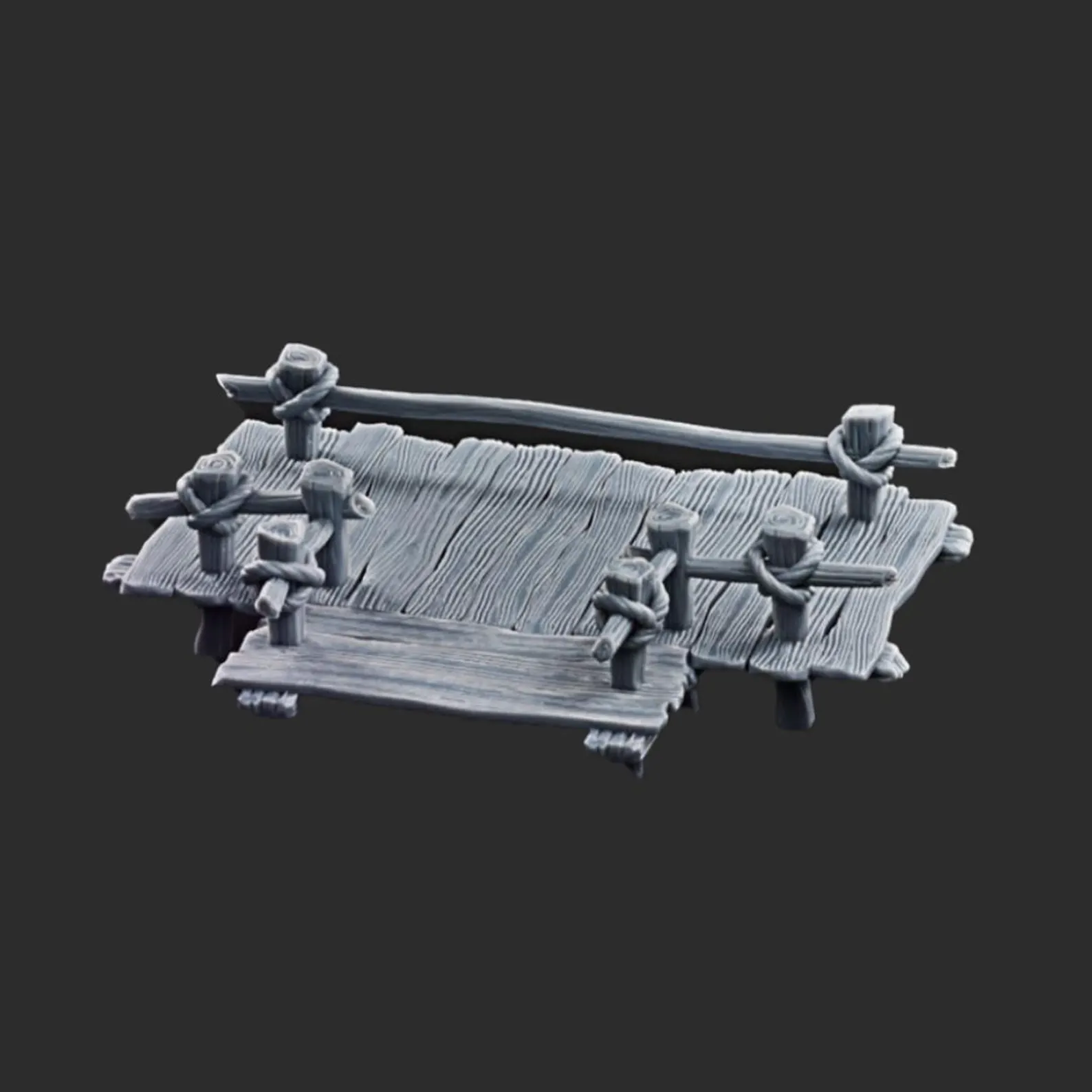 3D Printed Swamp Bridges – Resin Terrain, 28mm Tabletop Scenery (Unpainted) - Image 2