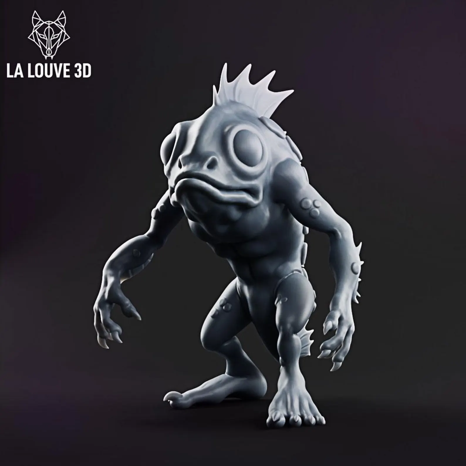 Through the Swamp — Swamp Monster Duo 32mm Scale (Unpainted Resin) - Image 2