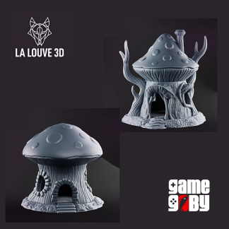Through the Swamp — Fantasy Mushroom House Terrain – LED Tea-Light Ready (Unpainted)