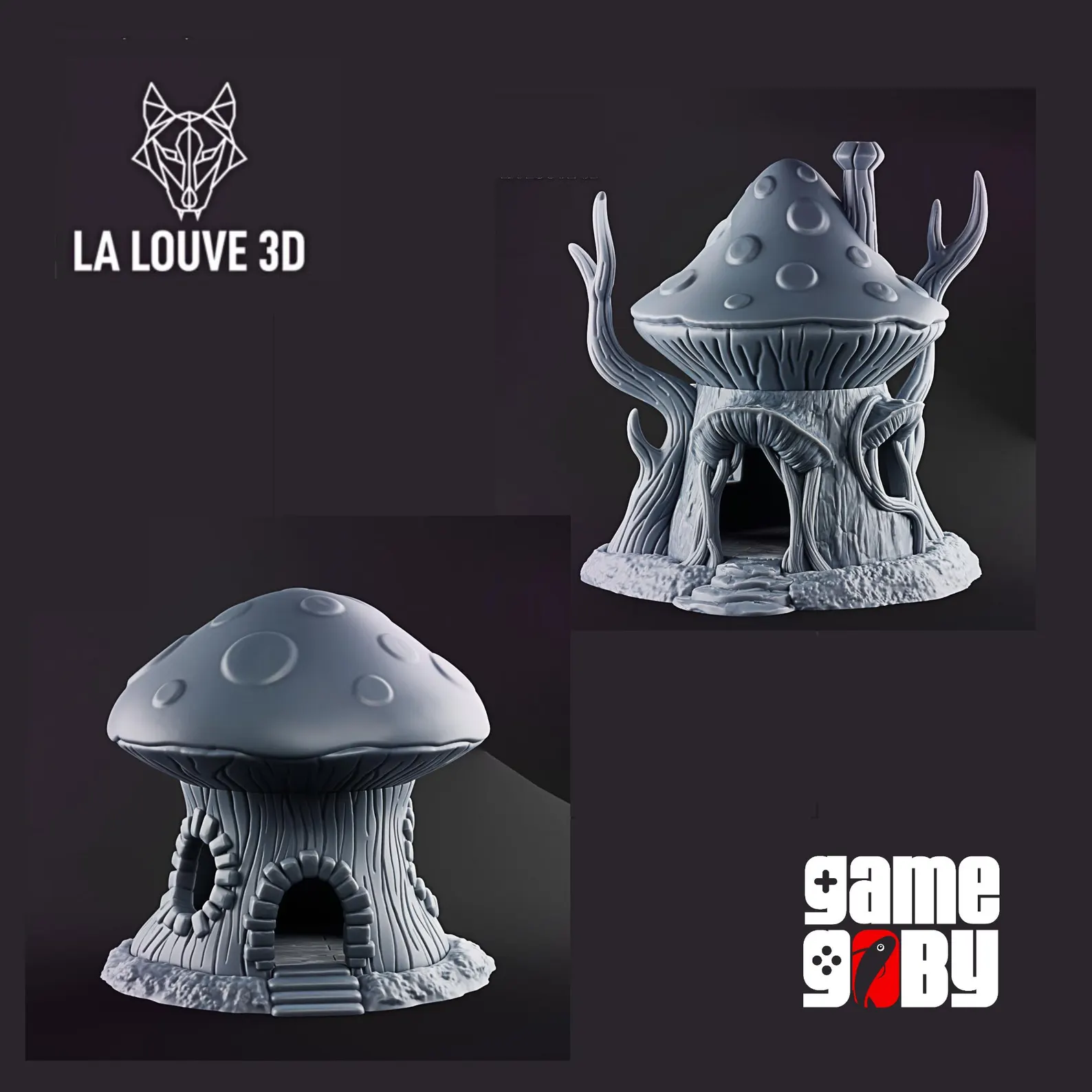 Through the Swamp — Fantasy Mushroom House Terrain – LED Tea-Light Ready (Unpainted)