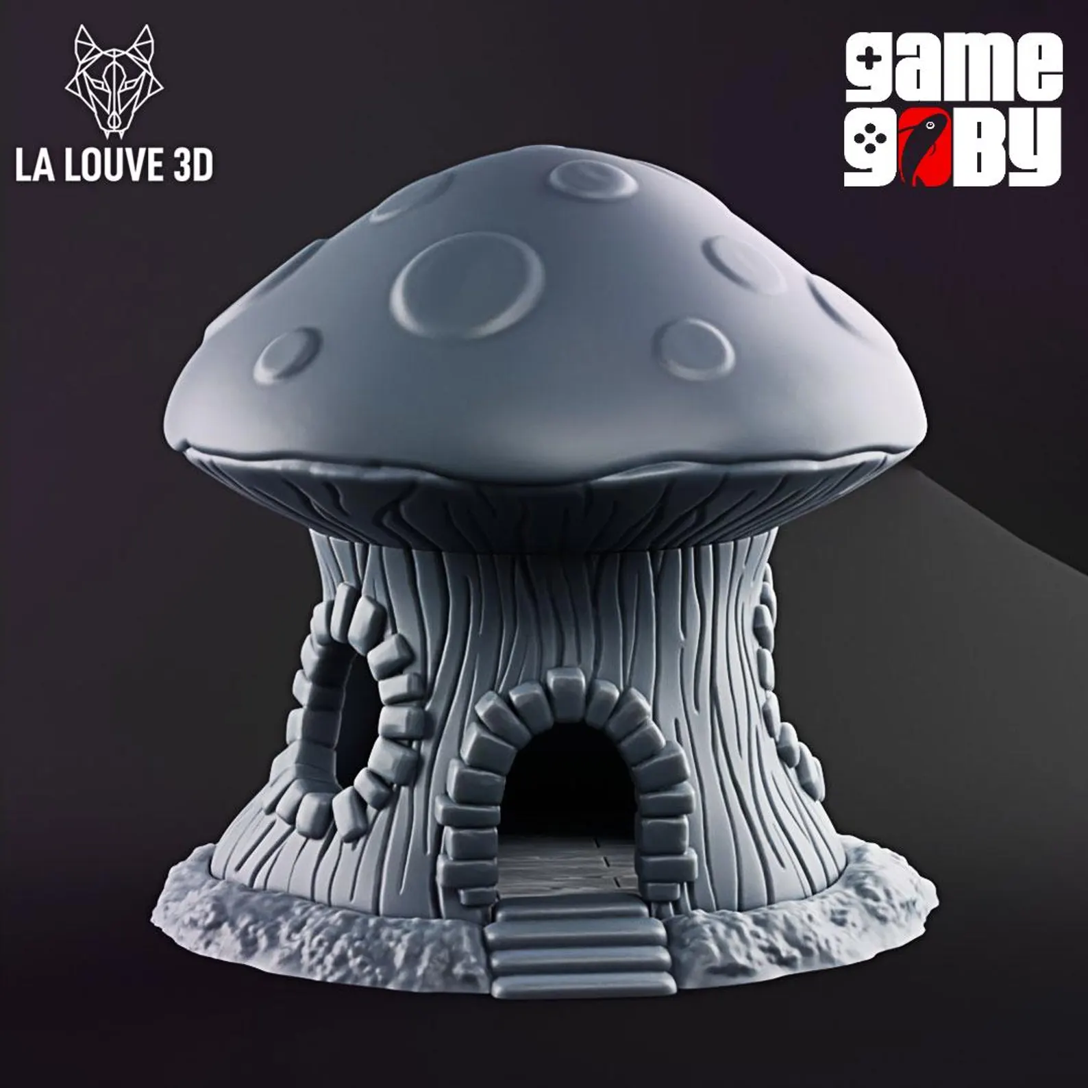 Through the Swamp — Fantasy Mushroom House Terrain – LED Tea-Light Ready (Unpainted) - Image 2