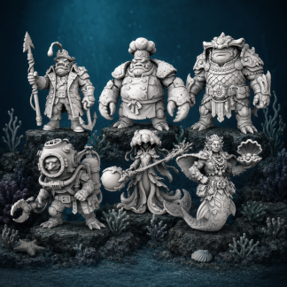 Underwater City - Character Collection Resin Miniatures | 28mm, 32mm, or 75mm